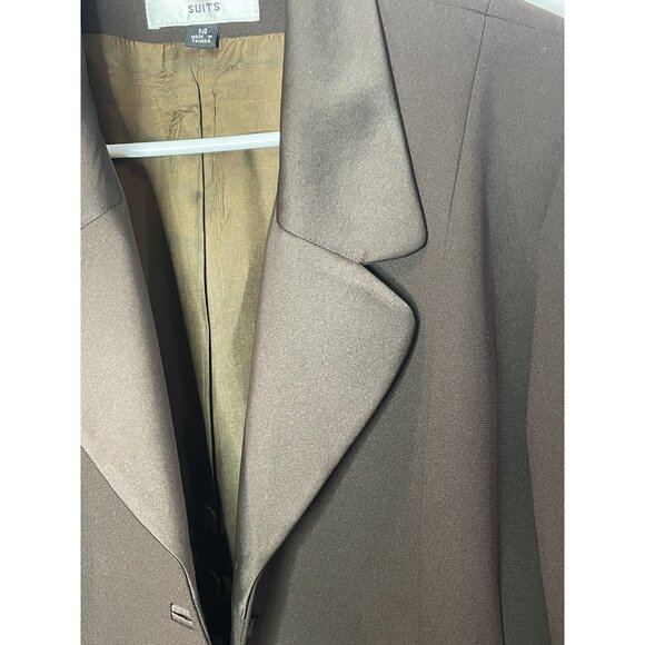 Vtg 80’s Albert Nipon Blazer Suits Brown Size 14 - Picture 4 of 11